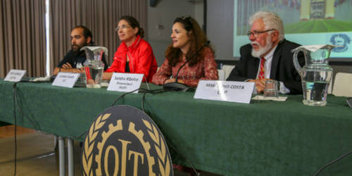 reunião tripartida7 Mesa com os parceiros sociais: CGTP-IN, UGT, CCP (em representação das Confederações de Empregadores). Foto: Beatriz Lorena